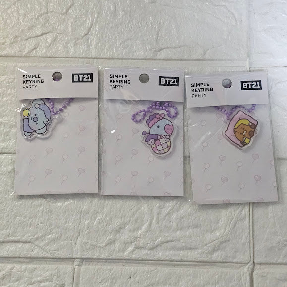 BT21 Simple Keyring Party