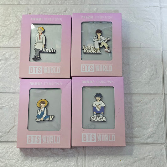 BTS World Pin Badge
